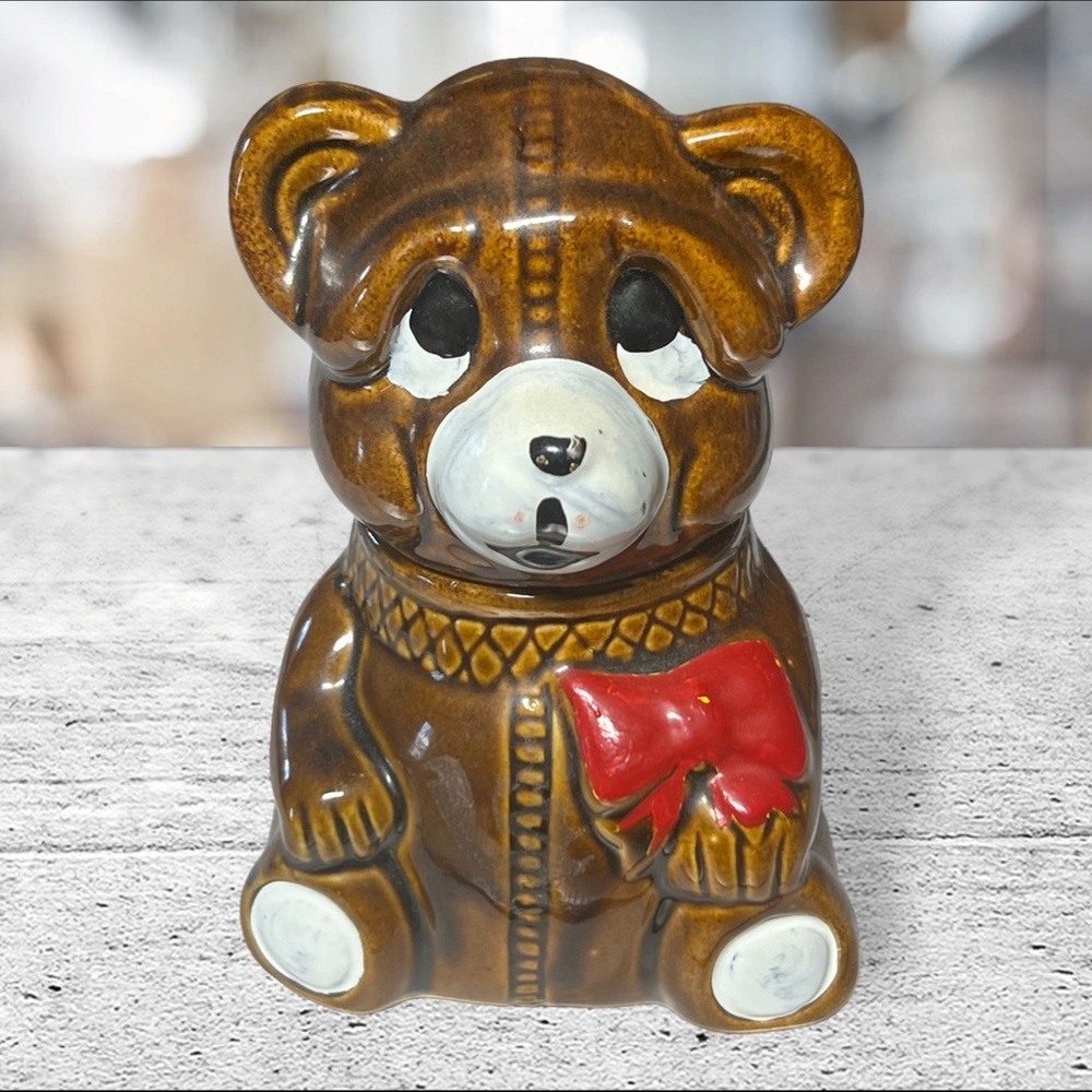 Houston Foods 1982 Ceramic Honey Bear Pot